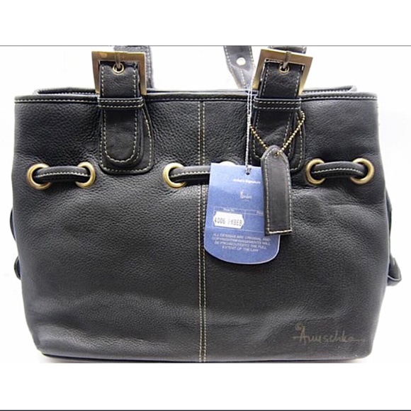 ANUSCHKA SHOULDER HANDBAG PEACOCK FEATHER & BUTTERFLY - Picture 3 of 8